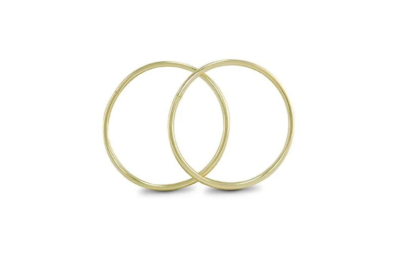 10K Yellow Gold 15mm Sleepers