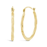 10K Yellow Gold 2x20mm Tube Earrings