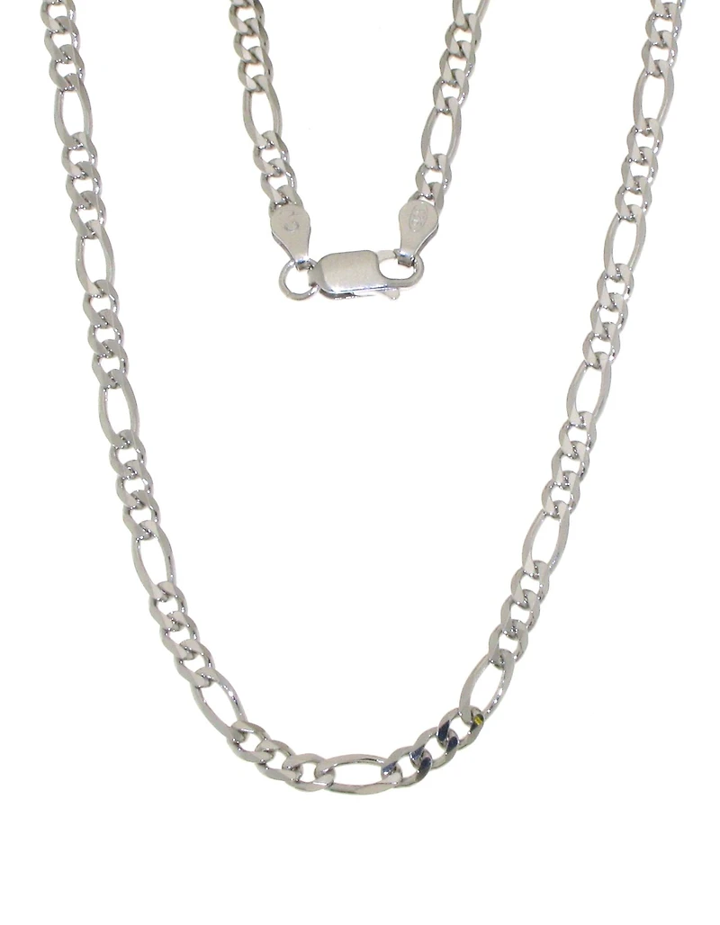 Sterling Silver 20" 4mm Figaro Chain