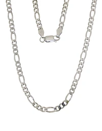 Sterling Silver 24" 4mm Figaro Chain