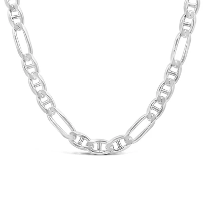 Sterling Silver 20" 6.8mm Figaro Gucci Chain