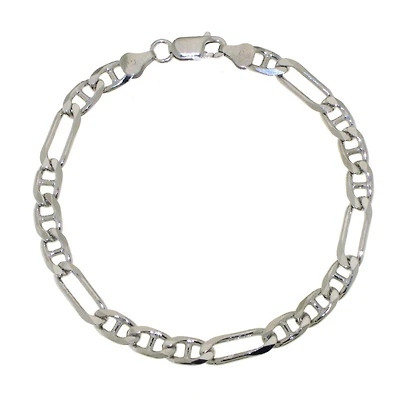 Sterling Silver 22" 6.8mm Figaro Gucci Chain