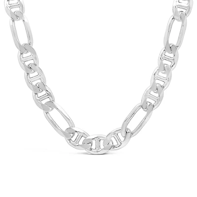 Sterling Silver 20" 8.4mm Figaro Gucci Chain