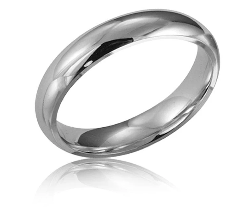 10K White Gold 3mm Comfort Fit Wedding Band Size 6