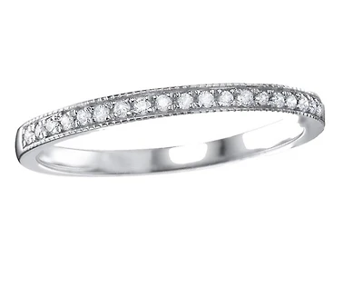 Stackable White Gold Diamond Anniversary Ring