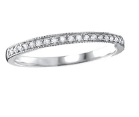 Stackable White Gold Diamond Anniversary Ring