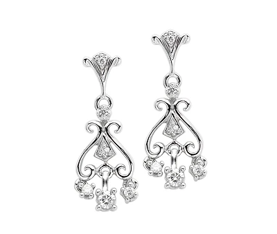 White Gold 0.25CTW Diamond Earrings