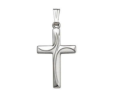 Sterling Silver 18" Embossed Cross