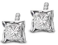 Glacier Fire Canadian Diamond 0.50CTW Princess Cut Stud Earrings