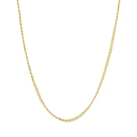 14K Yellow Gold Three Row Ball & Bead Twist Necklace