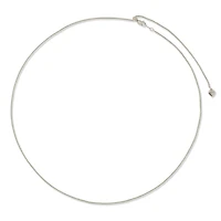 10K White Gold Adjustable to 22" 0.90mm Wheat Chain