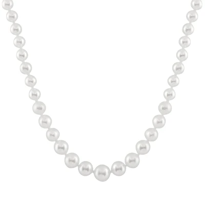 Graduated 4mm- 8mm Freshwater White Pearl 18" Necklace