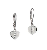 Elle "Scintillations" Machine Cubic Zirconia Leverback Earrings
