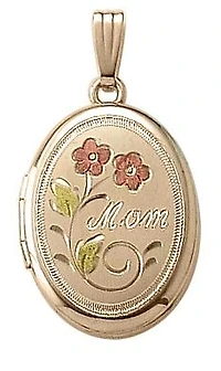 14K Yellow Gold Filled 18" Mom Locket