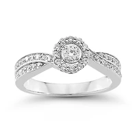 White Gold 0.45CTW Round Diamond Bridal Ring