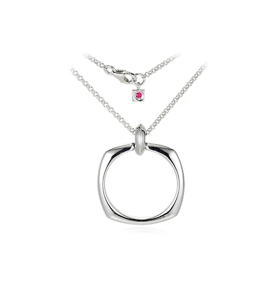 Elle Cushion Cut Circle Pendant