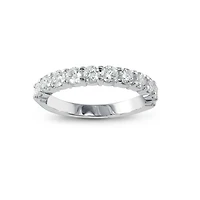 14K White Gold 1.00CTW Diamond Anniversary Band