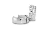 10K White Gold Hoop Earrings