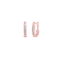 10K Rose Gold Diamond Infinity Earrings