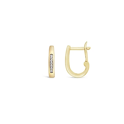 10K Yellow Gold Diamond Infinity Earrings