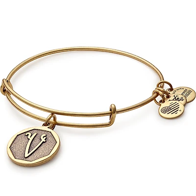 Alex and Ani Initial V Charm Bangle