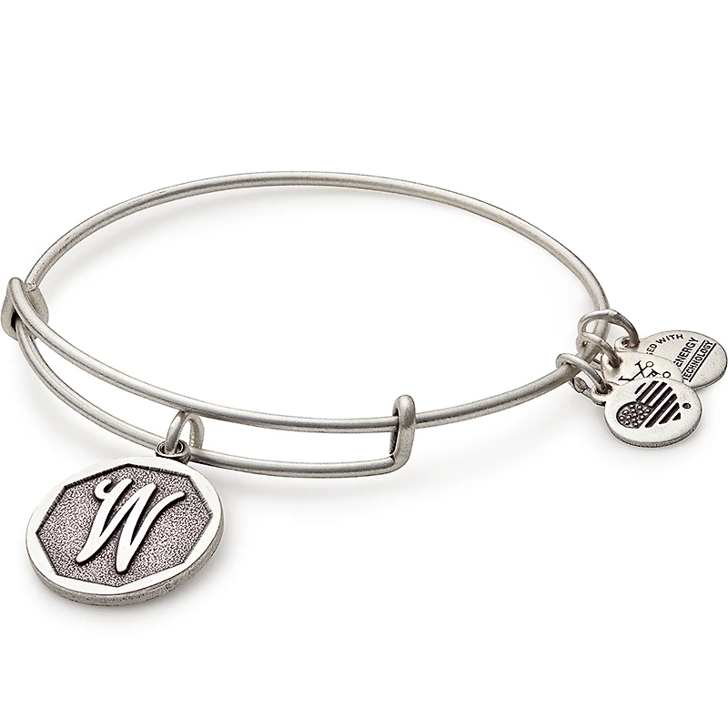 Alex and Ani Initial W Charm Bangle