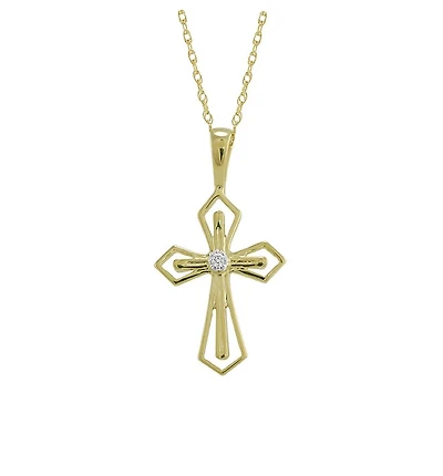 10K Yellow Gold Cross Pendant