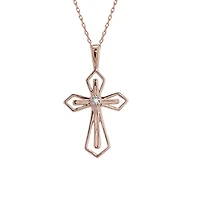 10K Rose Gold Cross Pendant