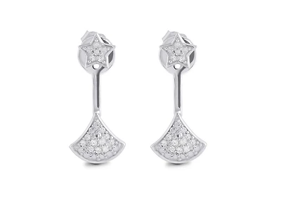 Sterling Silver Front Back Earrings