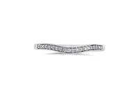 14K White Gold Contour Band