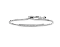 Sterling Silver Bar Adjustable Bracelet