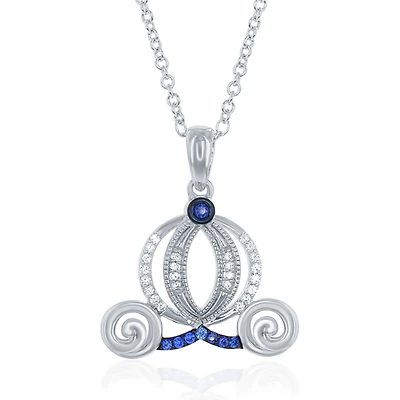 Enchanted Disney Cinderella Carriage 0.10CTW Pendant