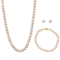 3 Piece Pink Pearl Gold Set
