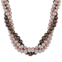 Triple Row Multi-Coloured Necklace