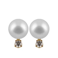 Diamond Accented Akoya Earrings
