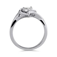 Sterling Silver White Topaz Heart Ring
