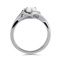 Sterling Silver Opal Heart Ring