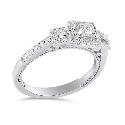 Charmed By Richard Calder 14K White Gold 0.79CTW Bridal Ring