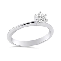 Charmed By Richard Calder 14K White Gold 0.51CTW Solitaire Engagement Ring