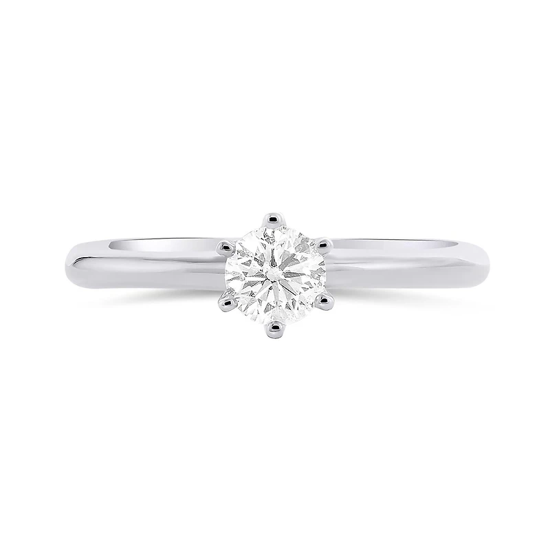 Charmed By Richard Calder 14K White Gold 0.51CTW Solitaire Engagement Ring