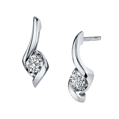 Sirena 10K White Gold 0.20CTW Earrings