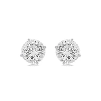 10K Gold 6mm Round Cubic Zirconia Studs