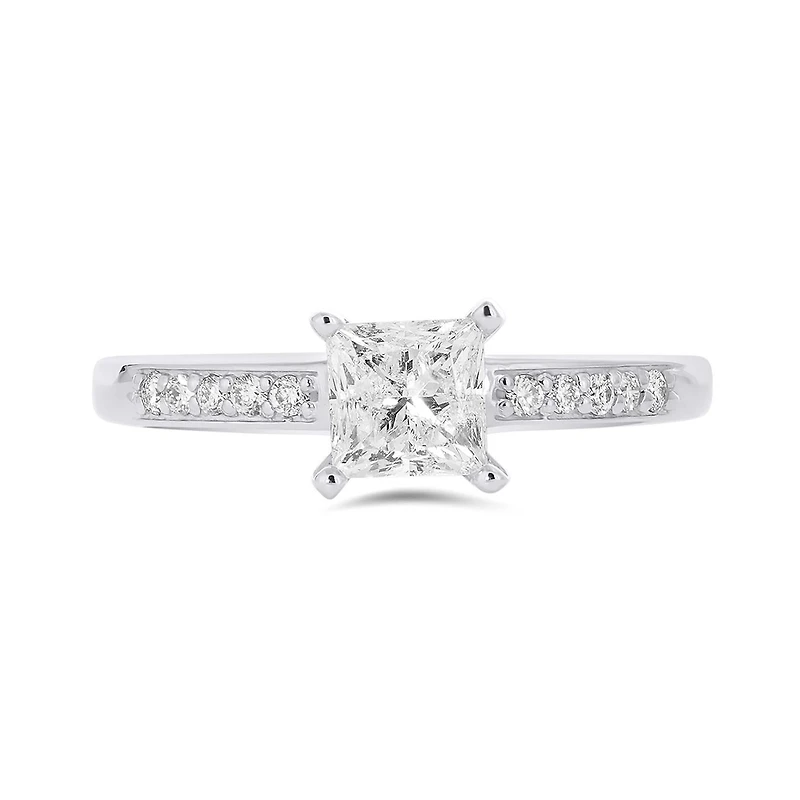 14K White Gold 1.00CTW Solitaire Diamond Ring