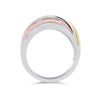 Sterling Silver and 10K Two-Tone Gold 0.18CTW Band