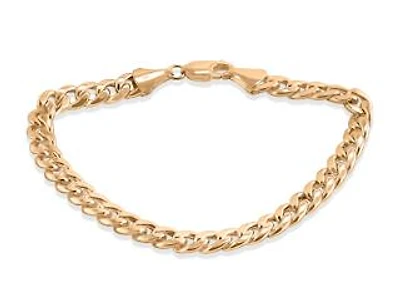 10K Yellow Gold 8.5" 6.5mm Semi-Solid Miami Cuban Bracelet