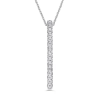Sterling Silver Diamond Pendant