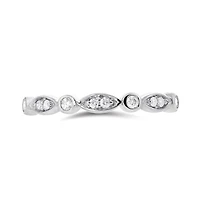 10K White Gold 0.10CTW Stackable Diamond Ring