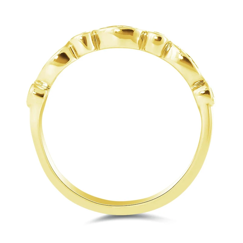 10K Yellow Gold 0.10CTW Stackable Diamond Ring