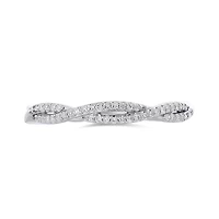 10K White Gold 0.12CTW Stackable Diamond Ring