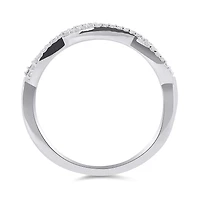 10K White Gold 0.12CTW Stackable Diamond Ring